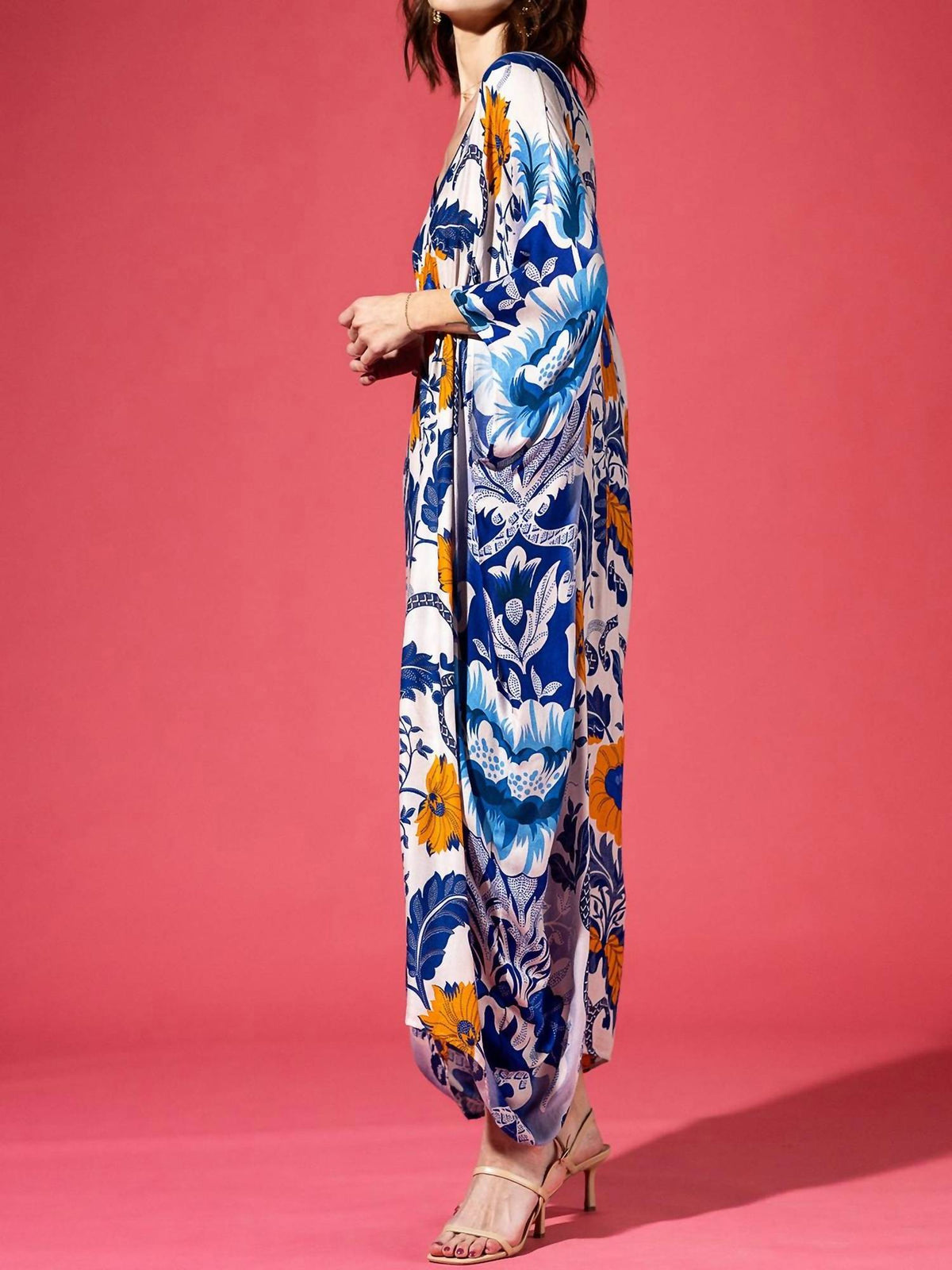 Urbanista - Mazarine Zinnia Floral Kaftan Dress
