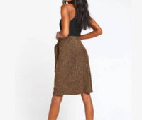 Show Me Your Mumu Anjolie Wrap Skirt in gold - women's skirt - alternate view