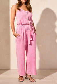 Tribal - Button Front Jumpsuit