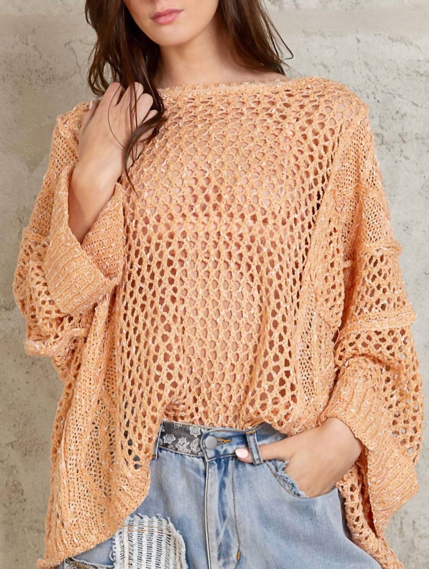 Contrast Knit Spring Sweater