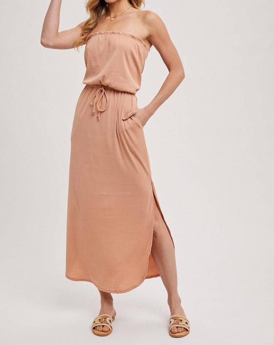 Bluivy - Ribbed Jersey Tube Maxi Dress