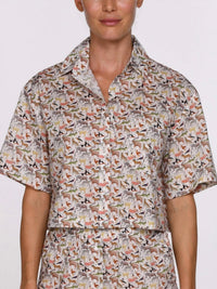 Cissa - Boxer Silk-like Blouse