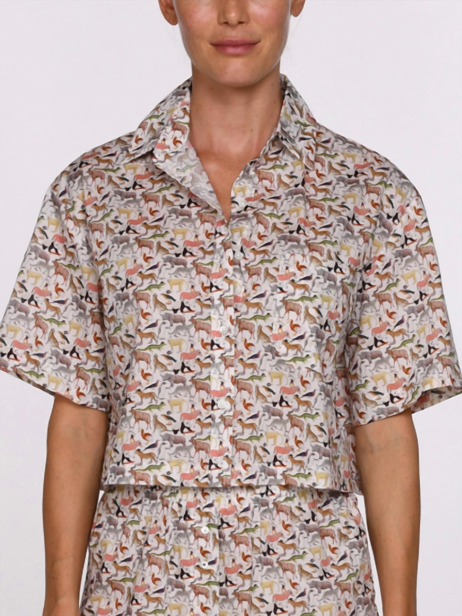 Cissa - Boxer Silk-like Blouse
