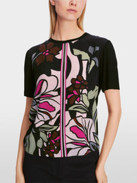 Marc Cain - Opulent Floral Print Short Sleeve Blouse