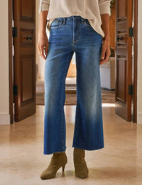 Frank & Eileen Women's Galway Wide Leg Jean in blue wash - women's pants
