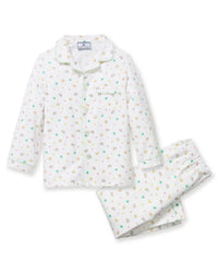 Petite Plume Kid's Twill Pajama Set in good luck charms - kids' sleepwear - view 5