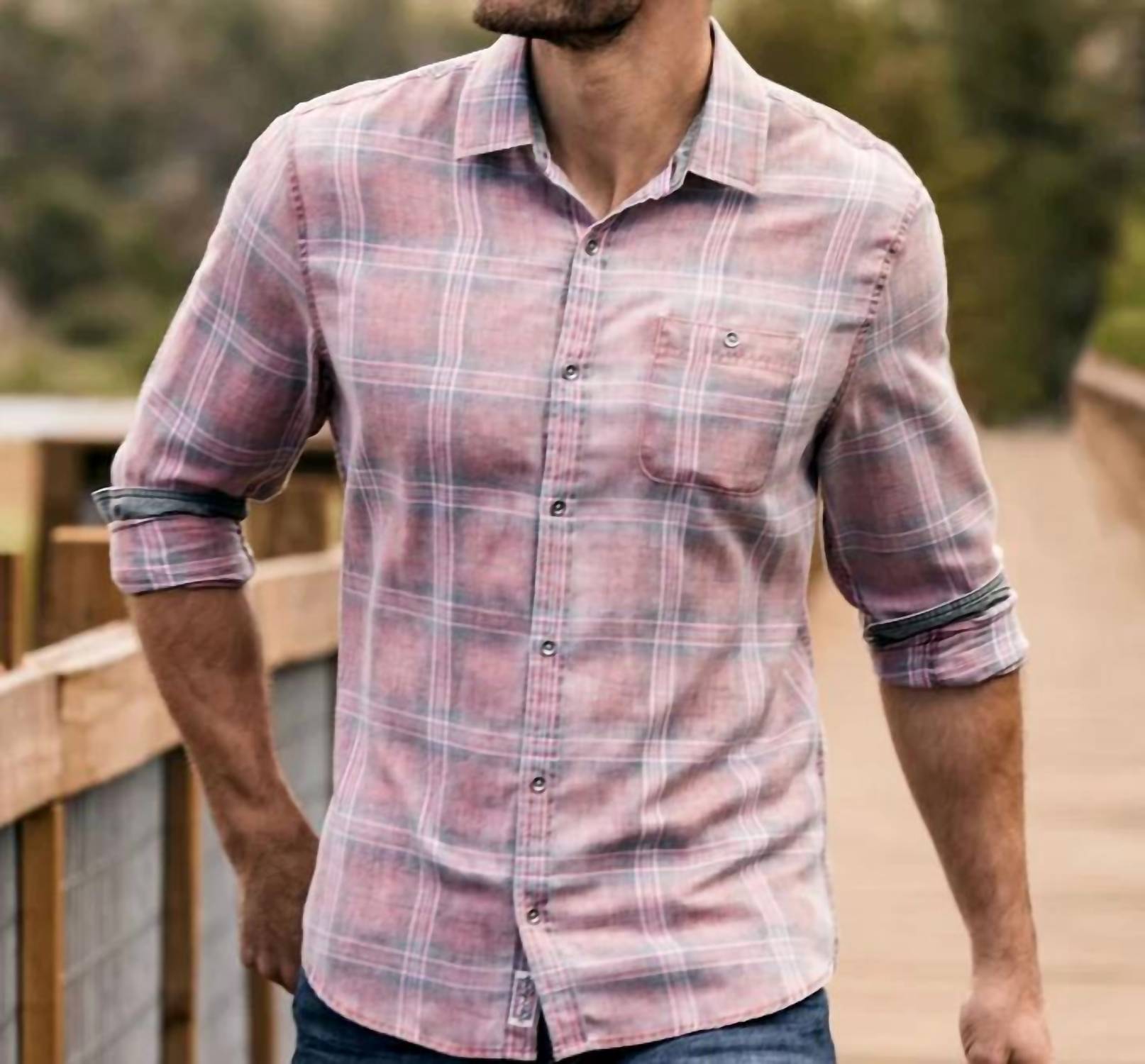 Flags & Anthem - Long Sleeve Button Up Shirt