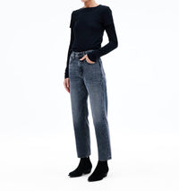 Slvrlake - London Crop High Rise Straight Jeans