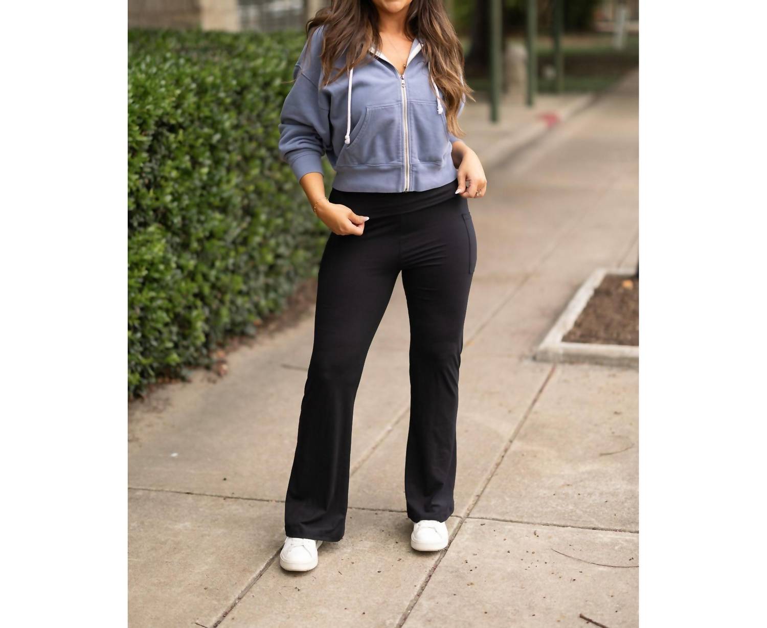 Julia Rose - Addison Fold Over Bootcut Leggings