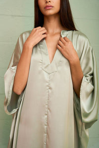 Pitusa - Satin Colorblock Kaftan Dress