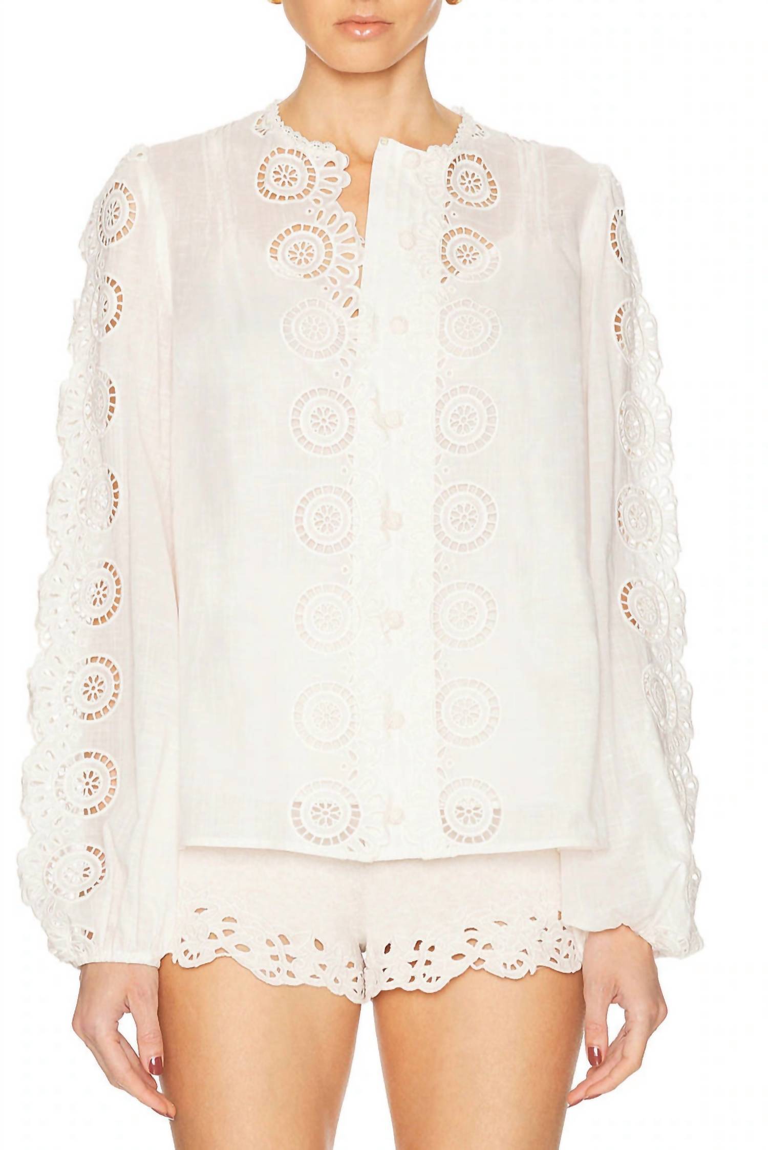 Zimmermann - Women's Lucky Embroidered Blouse