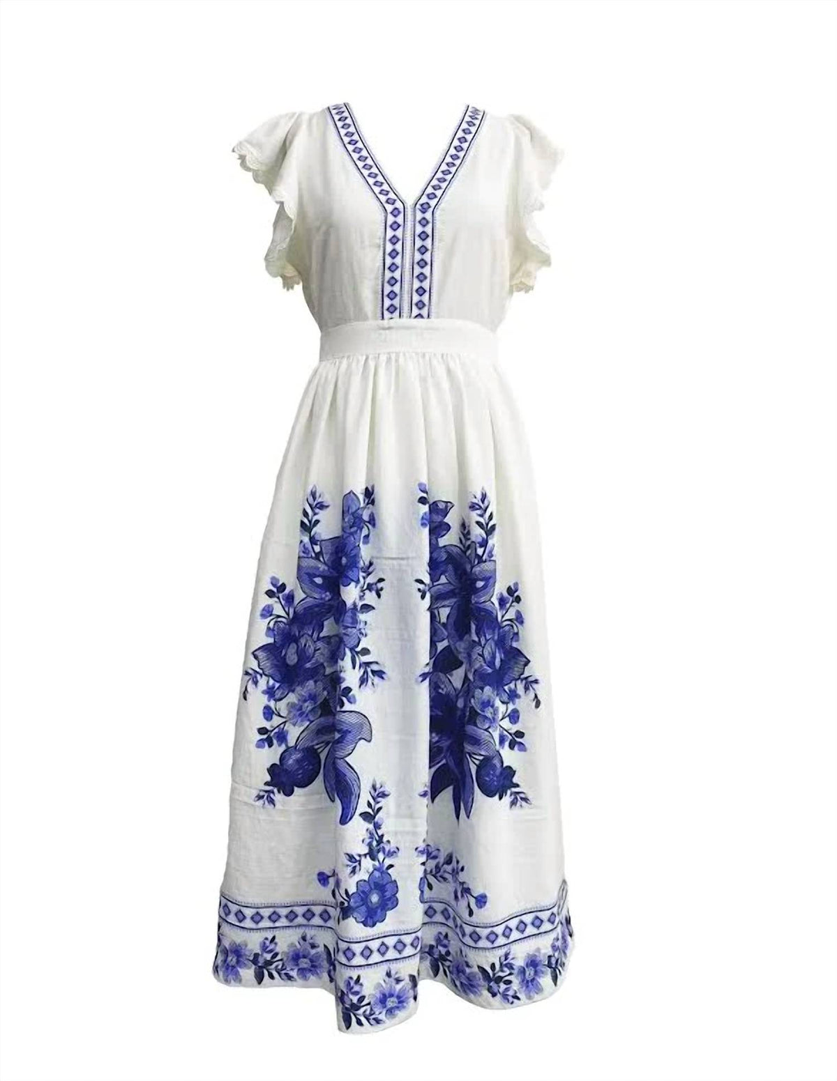 Moon River - Women's Border Print Dress