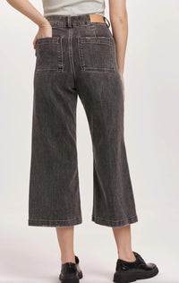 DEAR JOHN DENIM Audrey Super High Rise Cropped Wide Leg Jeans in rhythm - women's pants - detail view