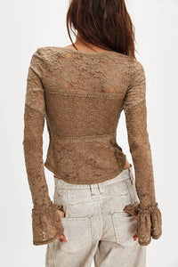 Free People - Lace Layering Long Sleeve Top