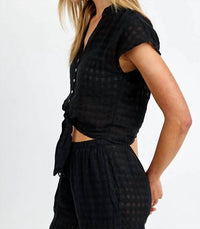 Bella Dahl - Short Sleeve Tie Front Top