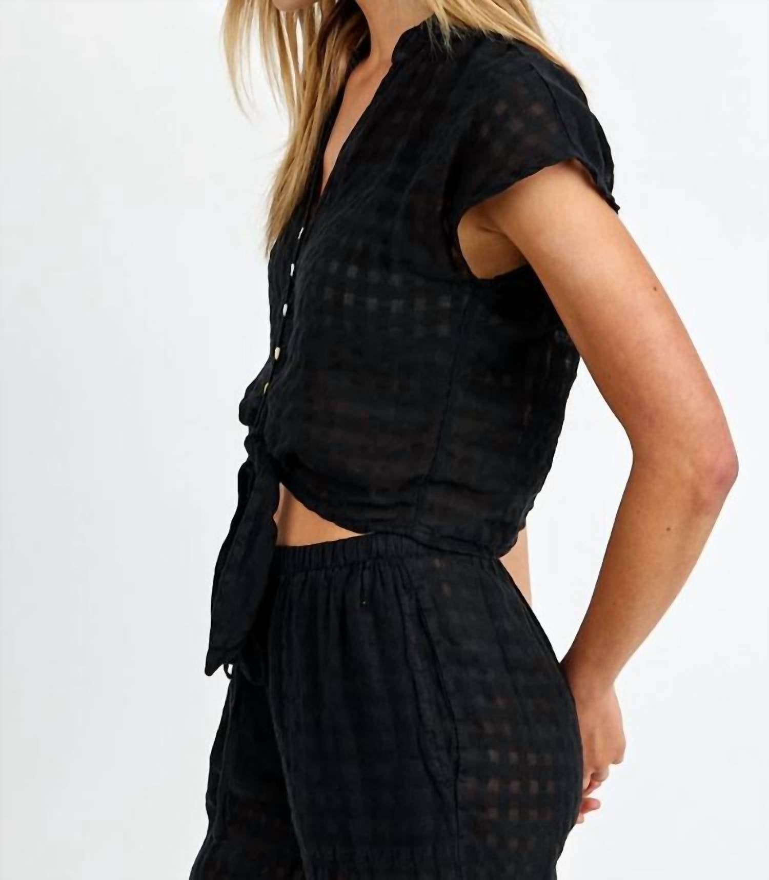 Bella Dahl - Short Sleeve Tie Front Top