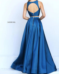 Sherri Hill - A-line Open Back Maxi Dress