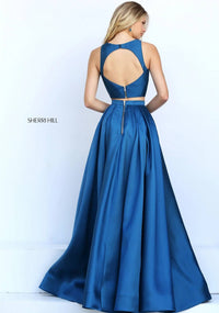 Sherri Hill - A-line Open Back Maxi Dress