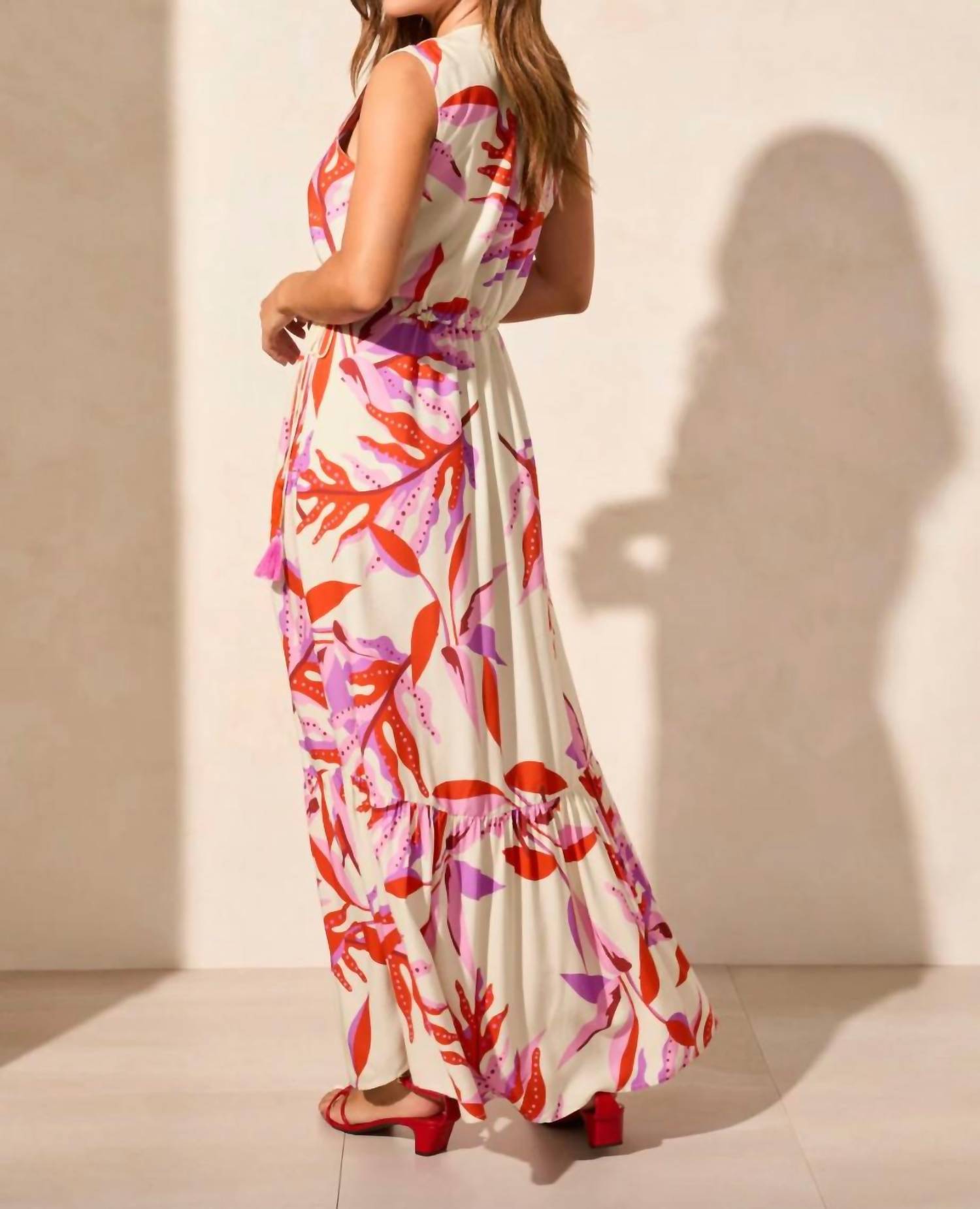 Tribal - Drawcord Waist Maxi Dress