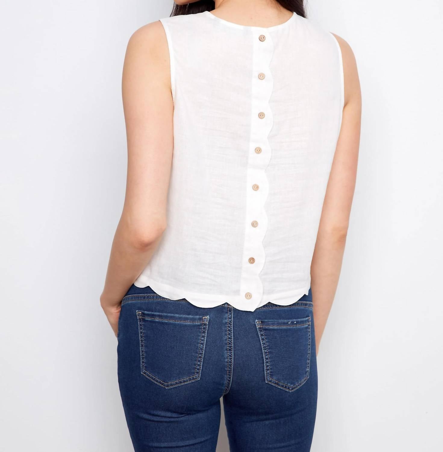 Charlie B - Scalloped Hem Top