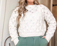 Storia - Collette Open-back Cable Knit Sweater