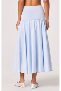 Astr - Thesan Mixed Media Drop-waist Midi Skirt