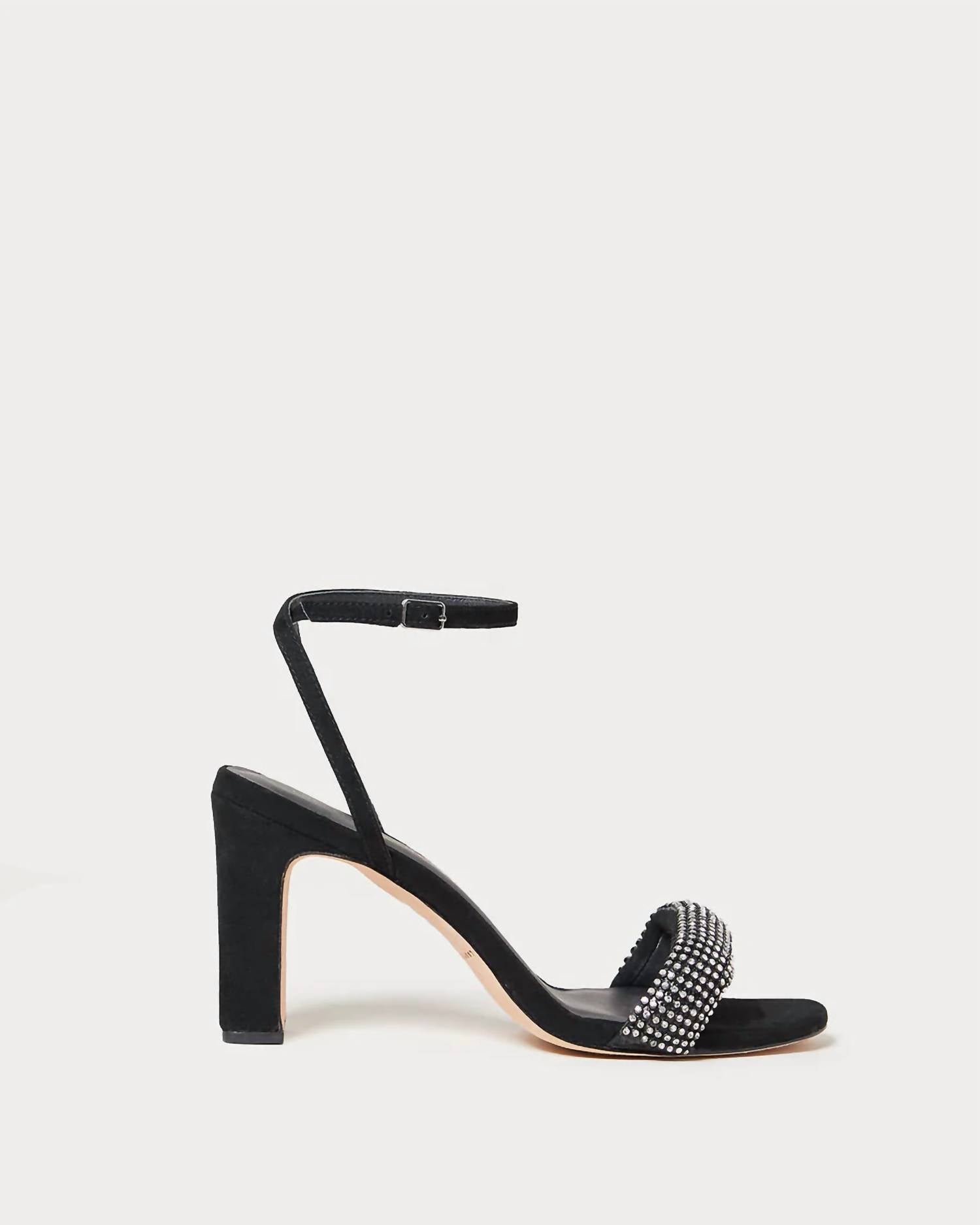 Loeffler Randall - WOMEN'S SHAY BLACK RHINESTONE HEELED SANDAL