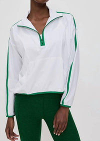 Beyond Yoga - Contrast Half Zip Pullover