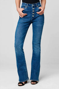 Blanknyc - the hoyt making history mini boot cut exposed button high rise denim