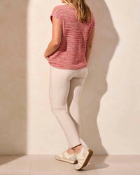 Tribal - Space-Dye Sweater With Cap Sleeves