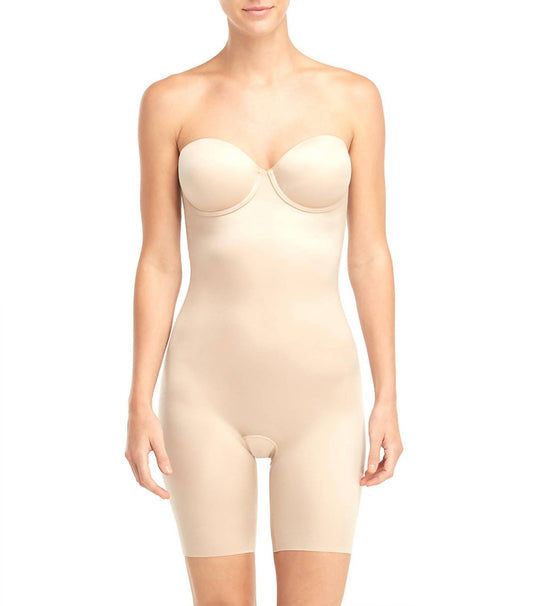 Spanx - Suit Your Fancy Strapless Cupped Mid-thigh Bodysuit