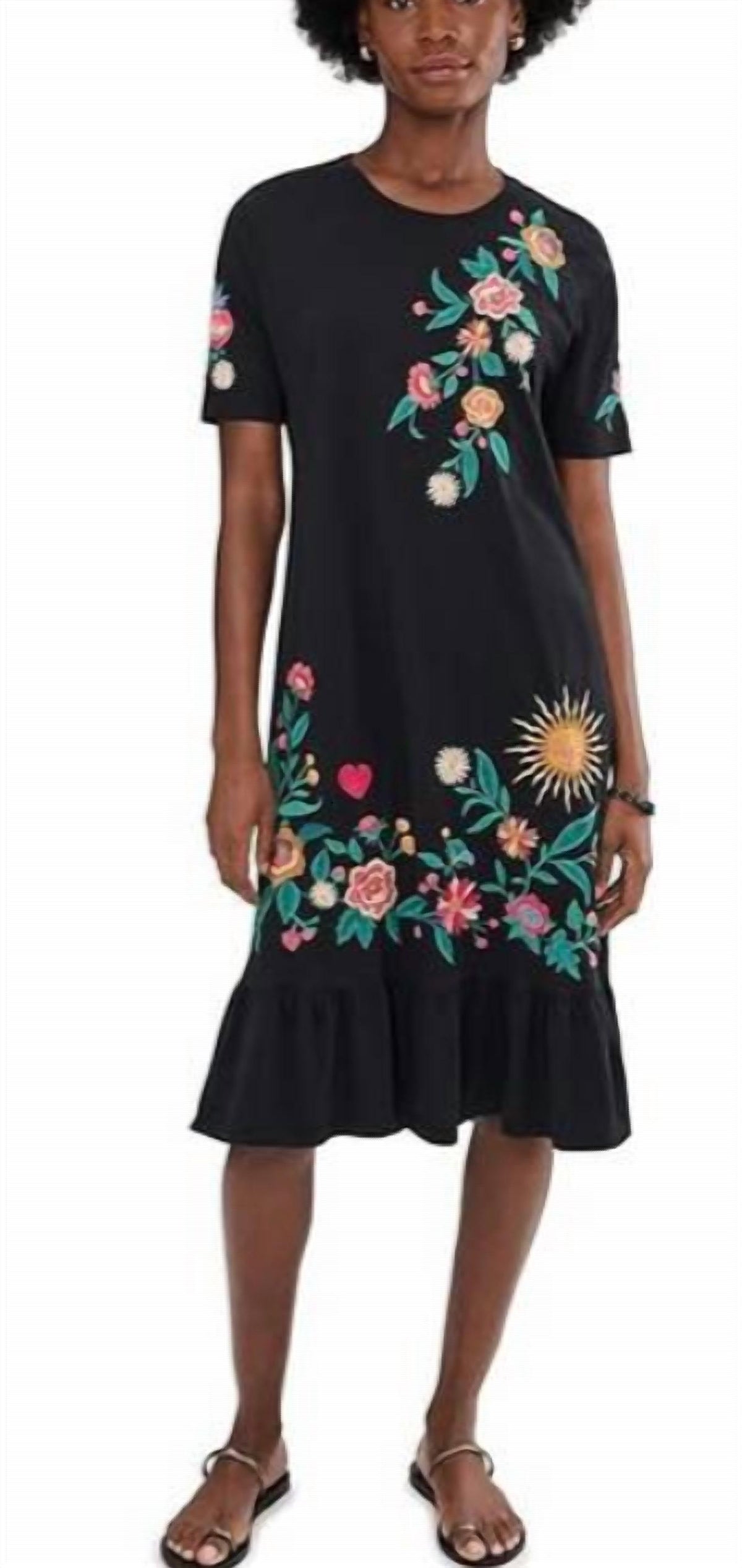 Johnny Was - Ruffle Hem Knit Midi Dress
