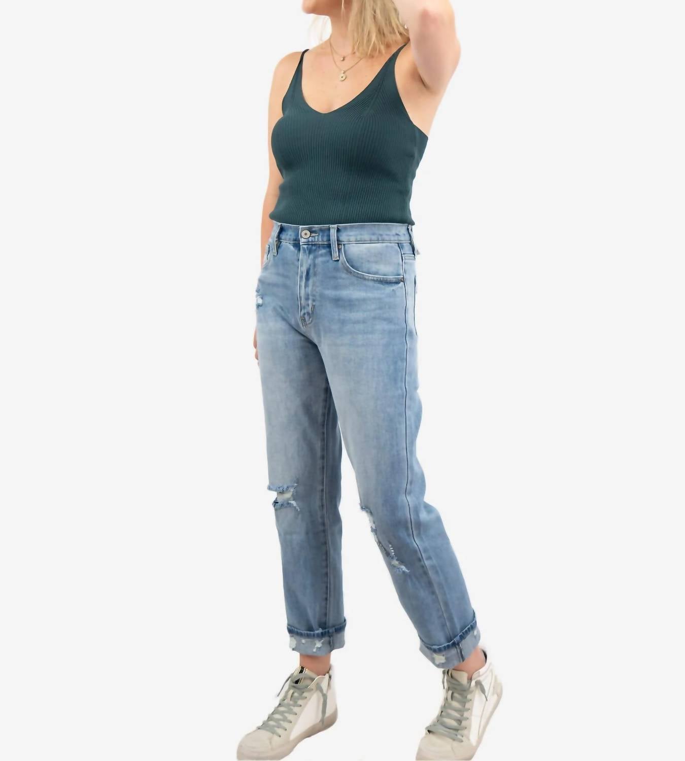 Kancan - Women's High Rise Mom Jeans