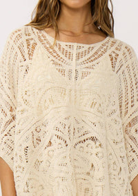 Lovestitch - Women's Beachy Vibes Crochet Top Cover Up