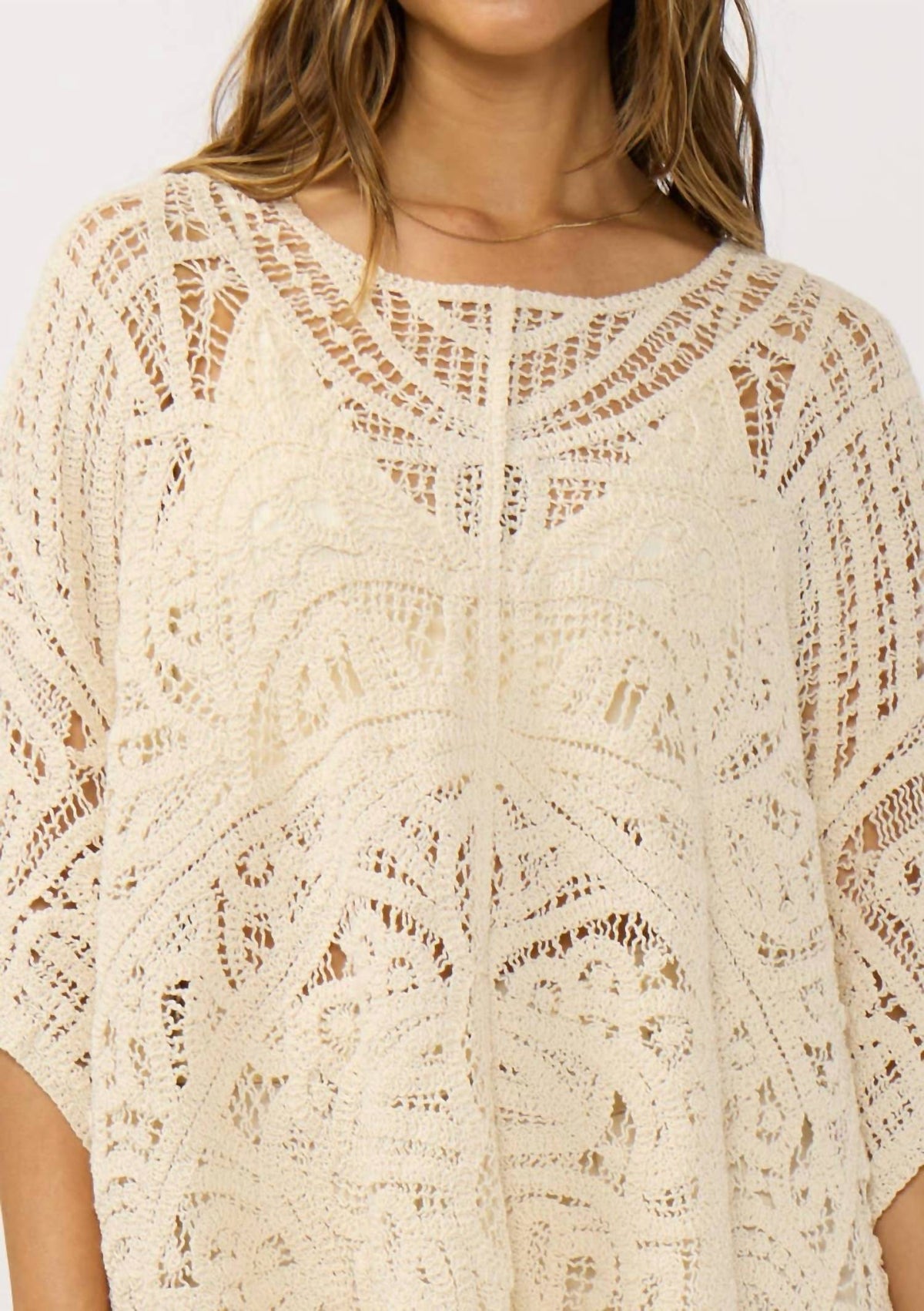 Lovestitch - Women's Beachy Vibes Crochet Top Cover Up