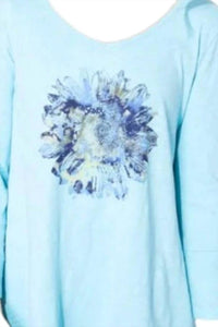 Escape By Habitat - Flower V-neck Tunic Top