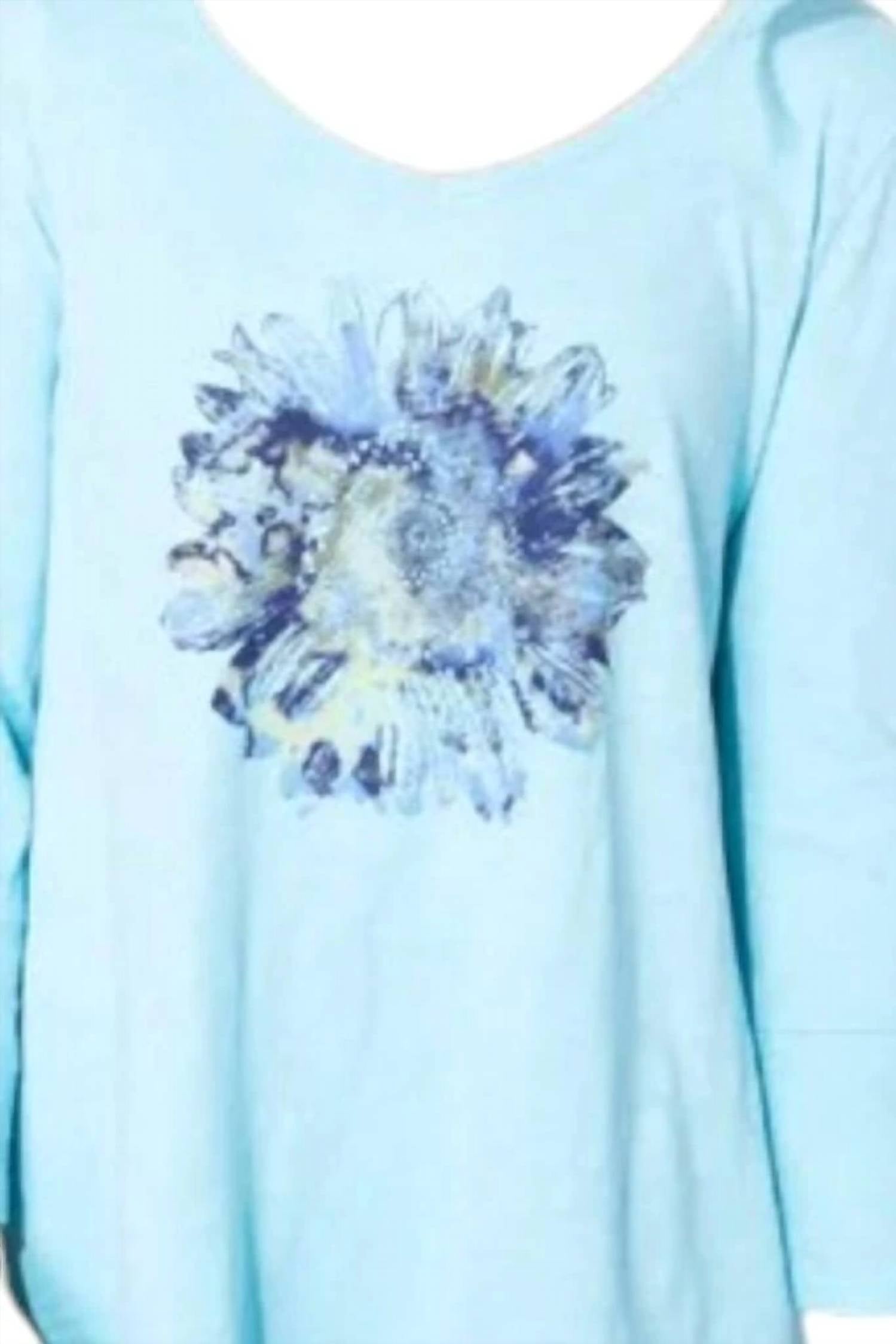 Escape By Habitat - Flower V-neck Tunic Top