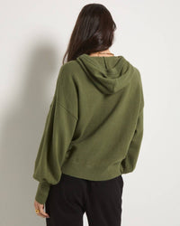Seventy Eight and Sunny Grace Hooded Sweater in green - women's top - alternate view