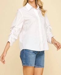 Pinch - Willow Shirred Sleeve Elegance Blouse