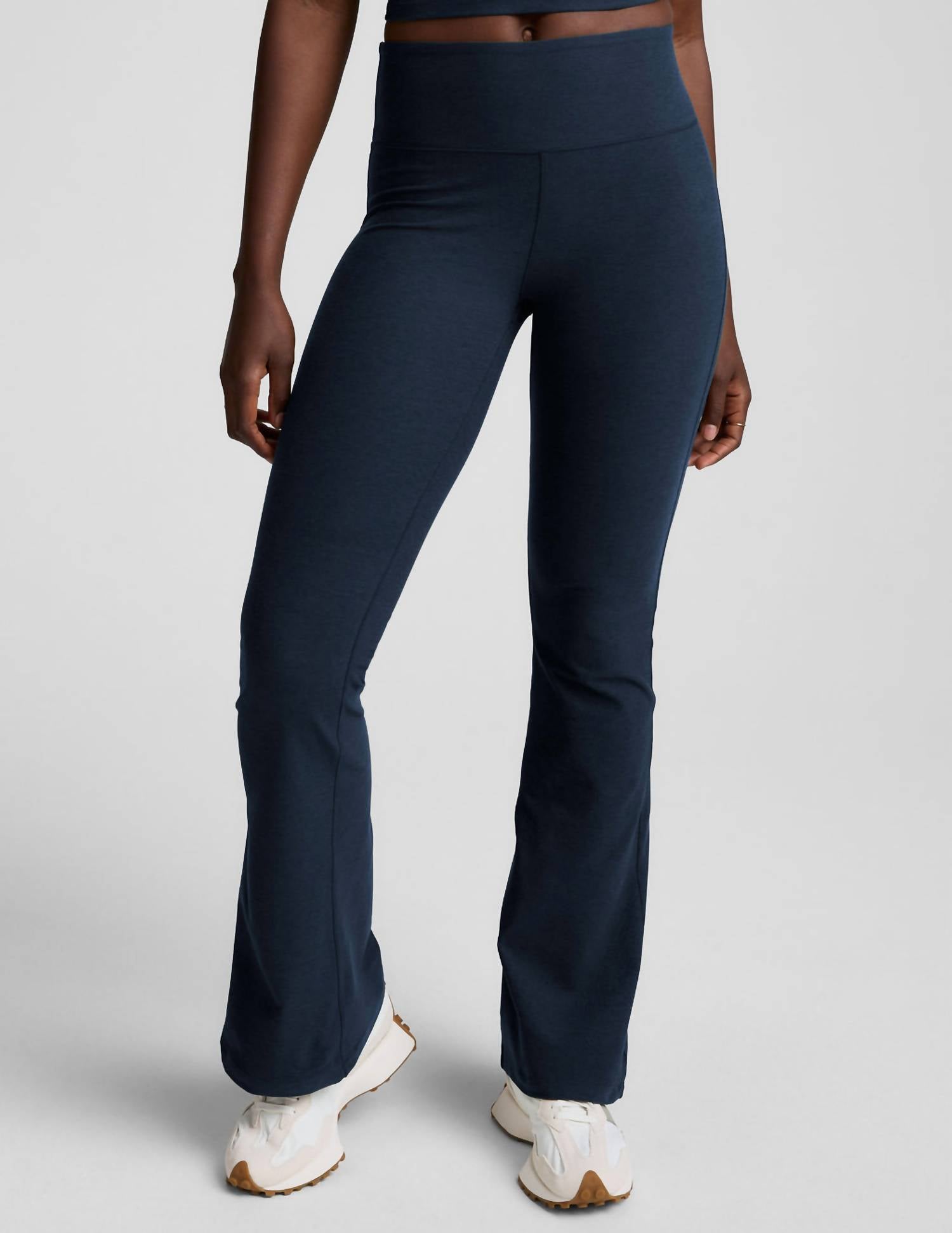 BEYOND YOGA Spacedye Bootcut Pant in navy - women's pants