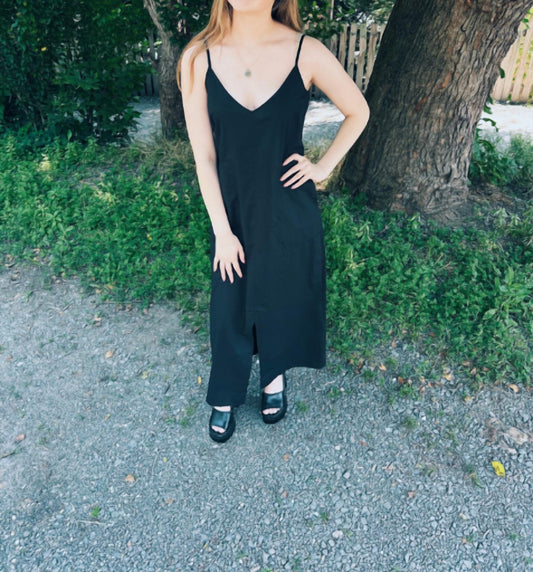 Go By Go Silk - COTTON SLIP'RY SLOPE DRESS