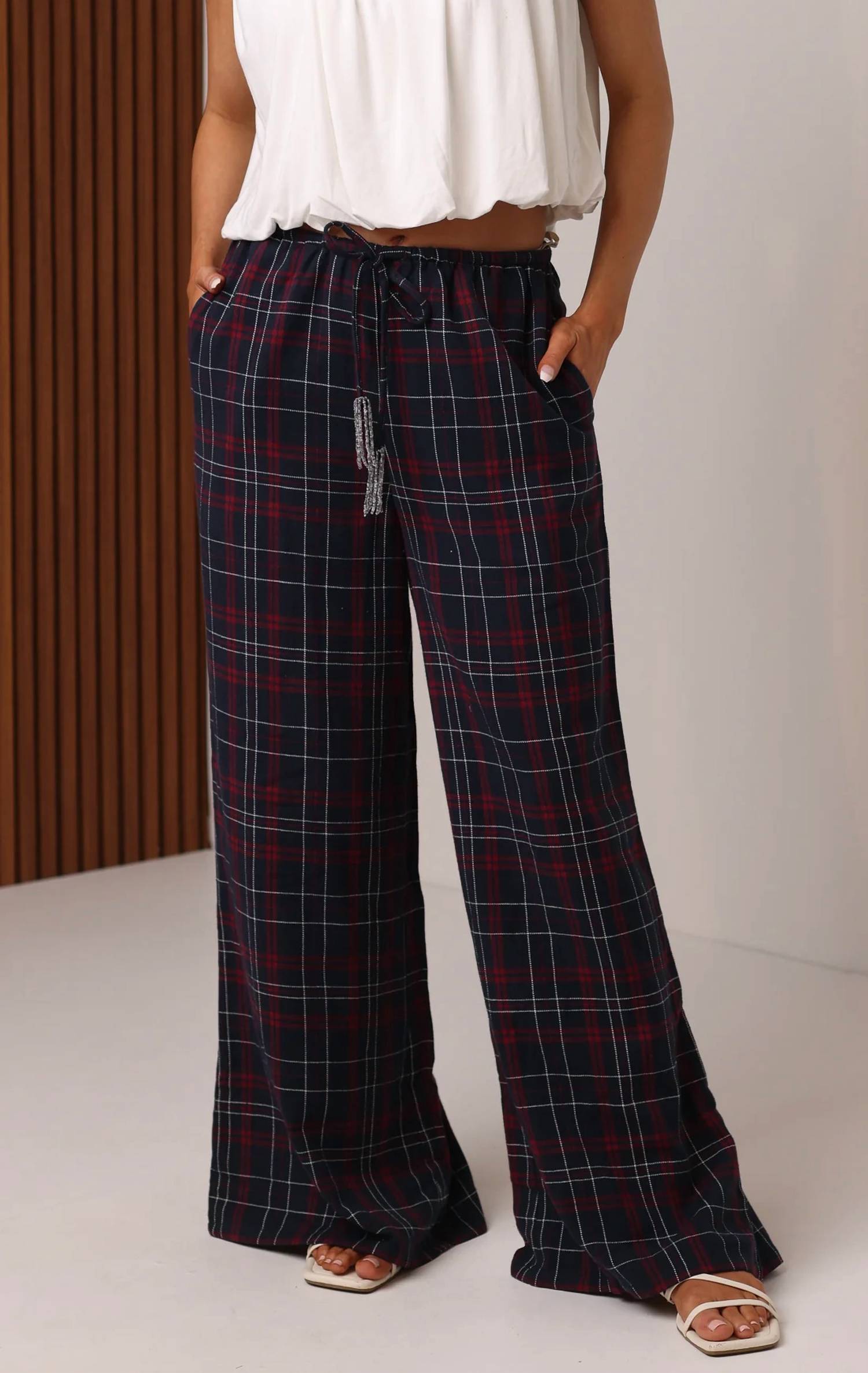 Shore - Beaded Beach Flannel Pants