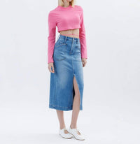 Vervet By Flying Monkey - High Rise Utility Midi Skirt