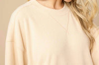 Softies - Terry Cropped Sleeve With Wide Leg Pants Set