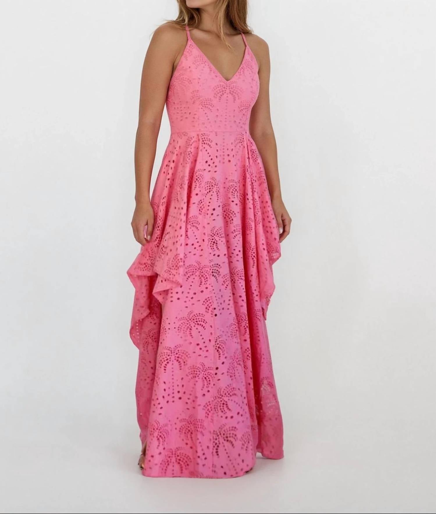 Nibi Mtk - Palm Eyelet Cross Back Dress