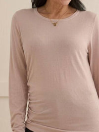 Tribal - Ruched Side Knit Top