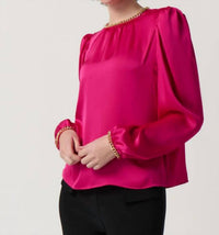 Joseph Ribkoff - Satin Puff Sleeve Top