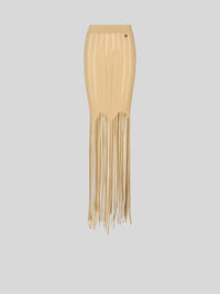 Balmain - Flechage Fringed Knit Long Skirt