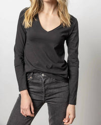 Lilla P - Rolled Edge V-neck Tee