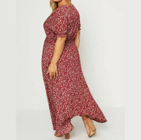 Hayden La - Curvy Floral Ruched Waist Maxi Dress